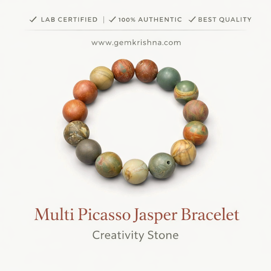 Multi Picasso Jasper Bracelet Creativity Stone premium GemKrishna product cover
