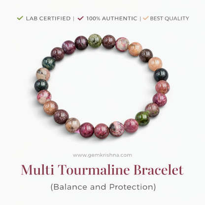 Multi Tourmaline Bracelet (Balance and Protection) premium GemKrishna product cover