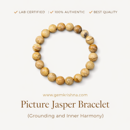 Picture Jasper Bracelet (Grounding and Inner Harmony) premium GemKrishna product cover