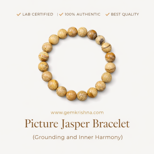 Picture Jasper Bracelet (Grounding and Inner Harmony) premium GemKrishna product cover