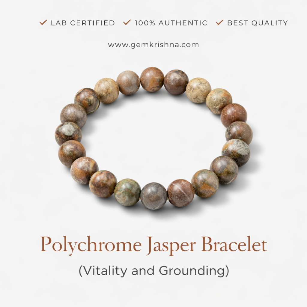 Polychrome Jasper Bracelet (Vitality and Grounding) premium GemKrishna product cover