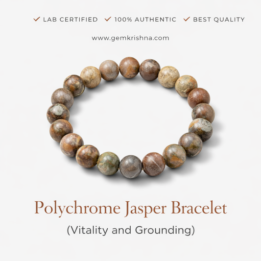 Polychrome Jasper Bracelet (Vitality and Grounding) premium GemKrishna product cover