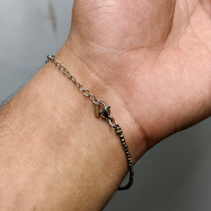 Natural Pyrite Cut stone 4mm bracelet Lab Certified Bracelet - GemKrishna