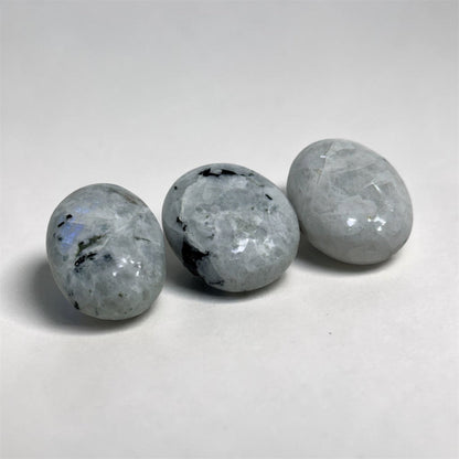 Natural Rainbow Moonstone Palmstone Feminine Energy Crystal - GemKrishna