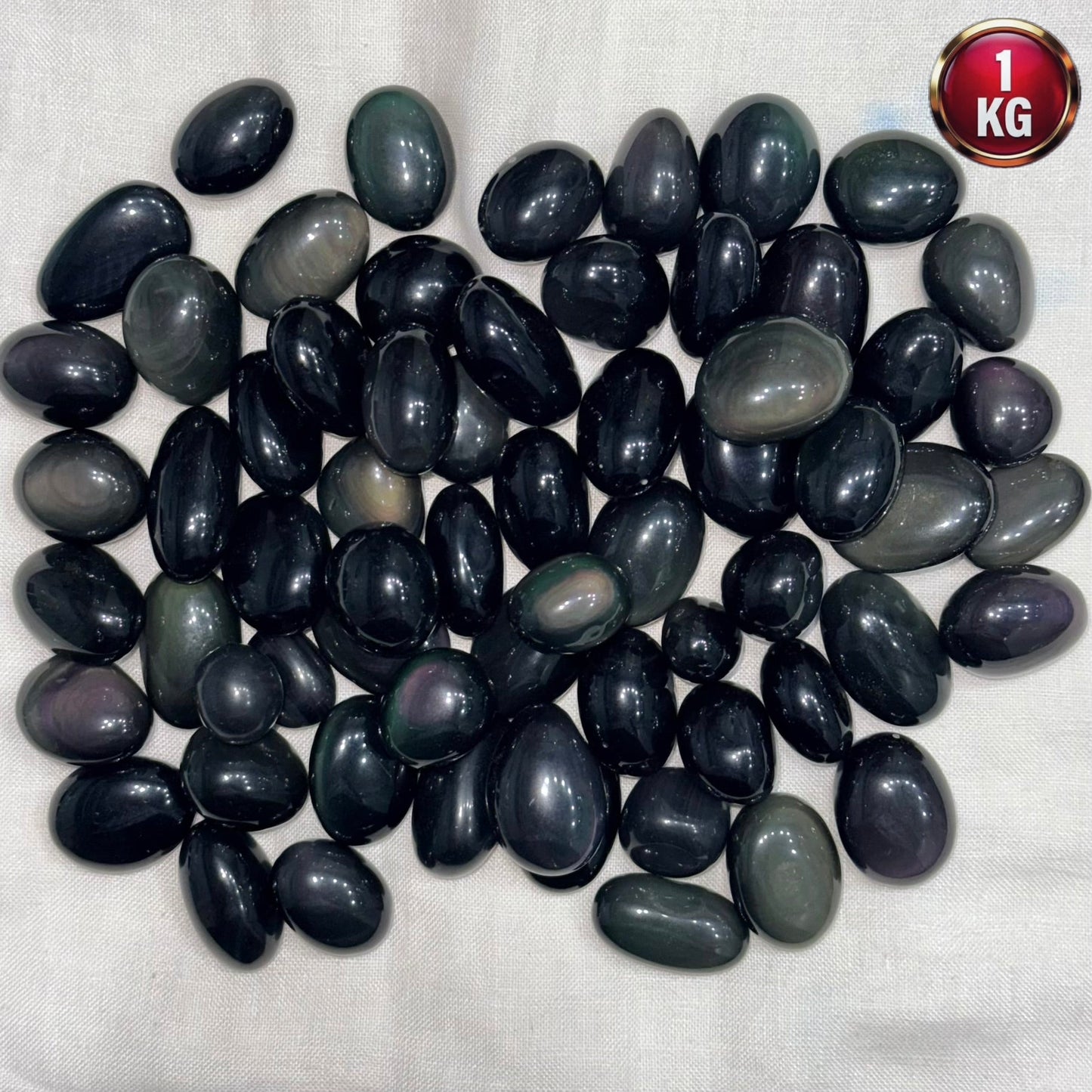 Natural Rainbow Obsidian Tumble (Protection) - GemKrishna