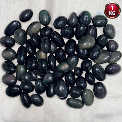 Natural Rainbow Obsidian Tumble (Protection) - GemKrishna