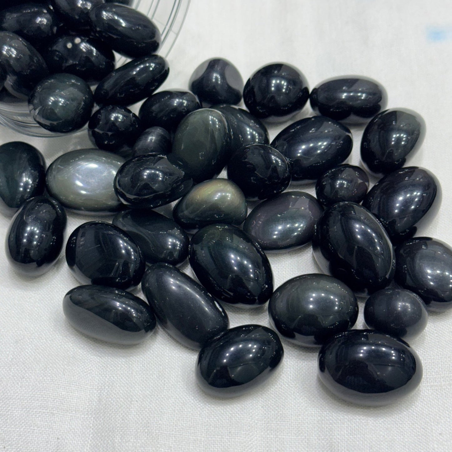 Natural Rainbow Obsidian Tumble (Protection) - GemKrishna