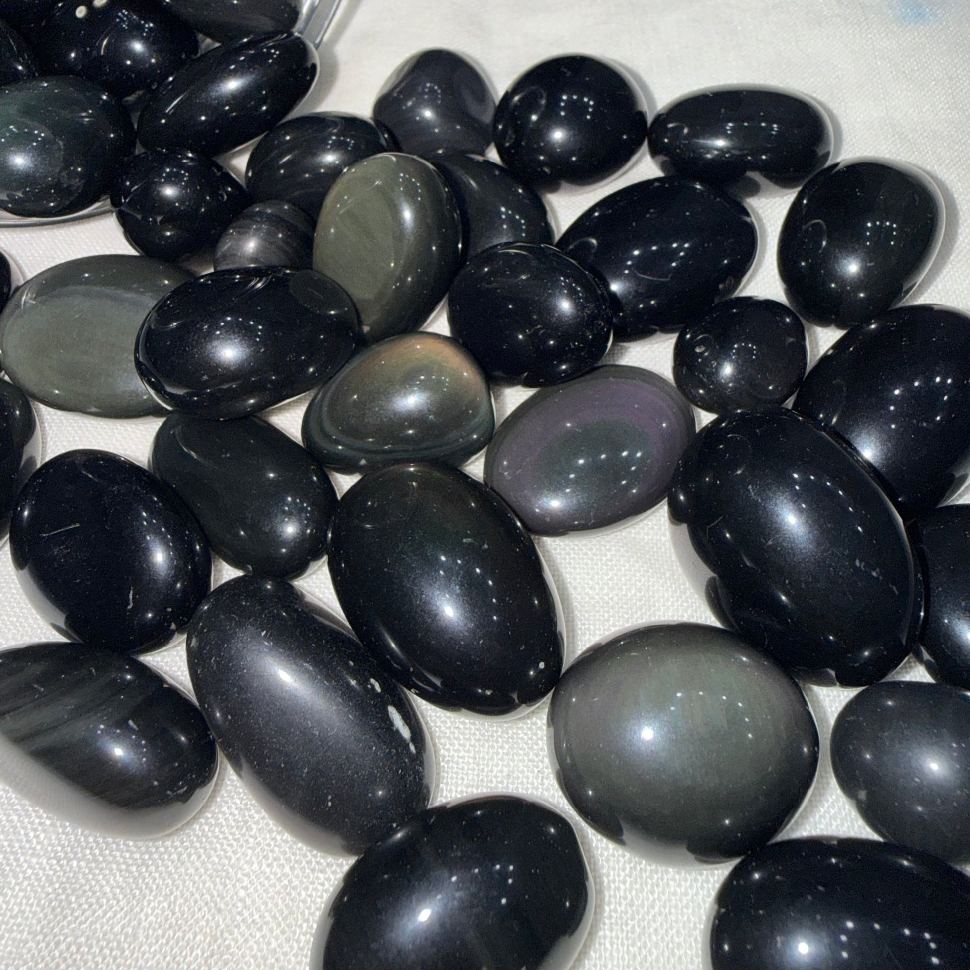 Natural Rainbow Obsidian Tumble (Protection) - GemKrishna