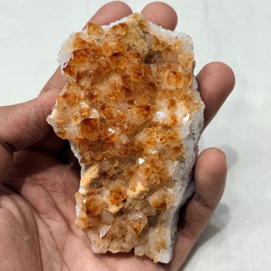 Natural Raw Citrine Cluster Pointers 279.5 grams - GemKrishna