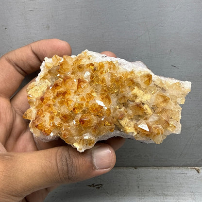 Natural Raw Citrine Cluster Pointers 279.5 grams - GemKrishna