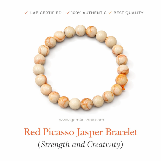 Red Picasso Jasper Bracelet (Strength and Creativity) premium GemKrishna product cover