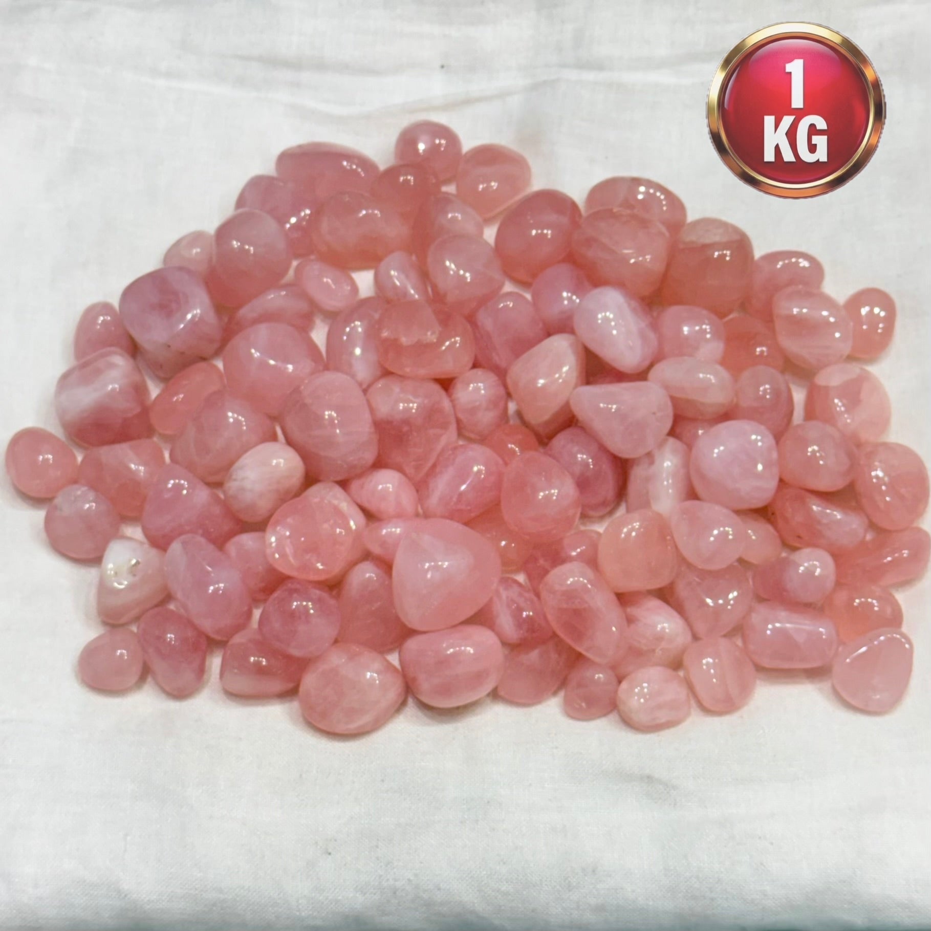 Natural Rose Quartz Tumble 100 grams to 1 kg - GemKrishna