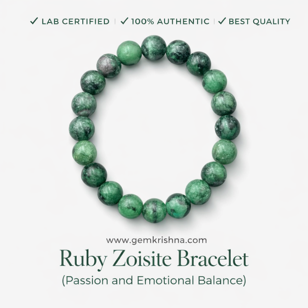 Ruby Zoisite Bracelet (Passion and Emotional Balance) premium GemKrishna product cover