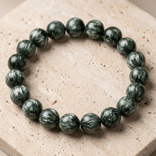 Natural Seraphinite bracelet - GemKrishna