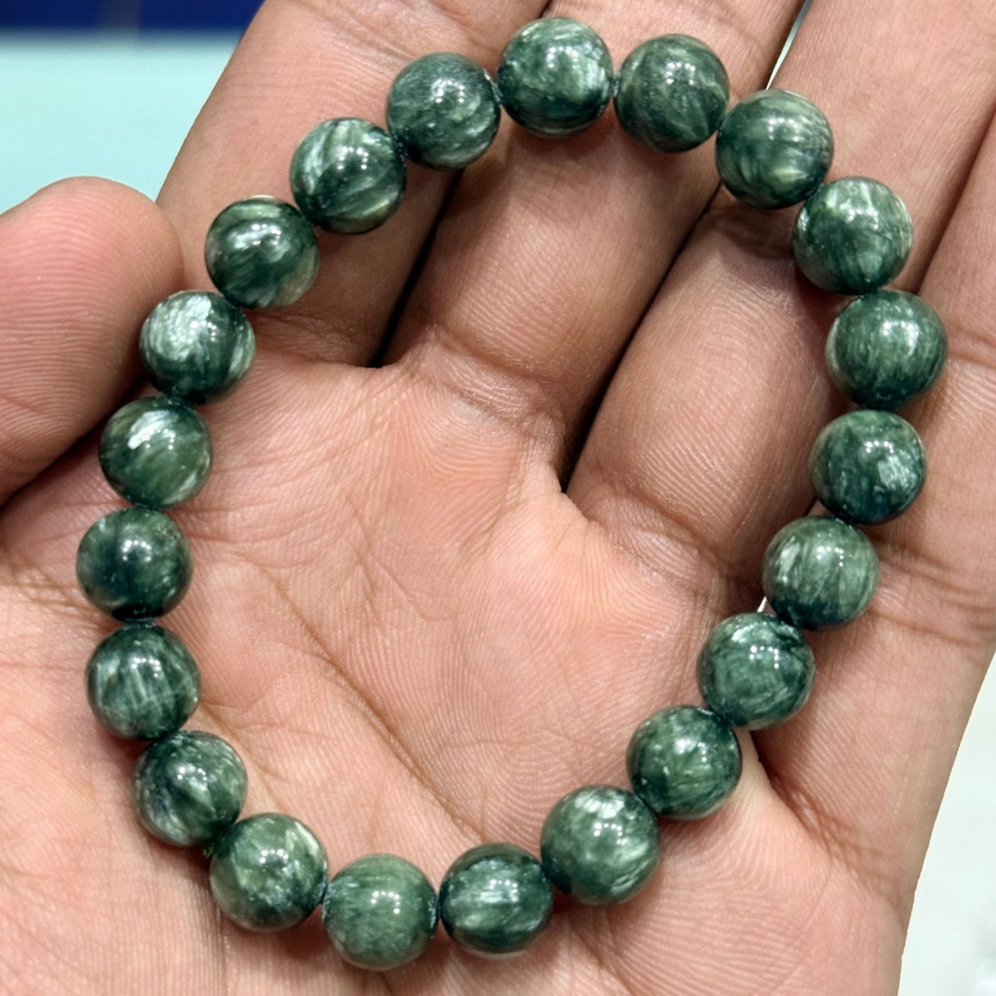 Natural Seraphinite bracelet - GemKrishna