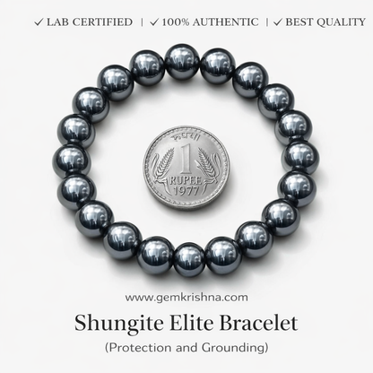 Shungite Elite Bracelet (Protection and Grounding) premium GemKrishna product cover