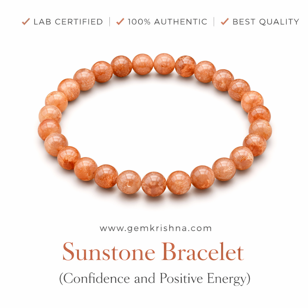 Sunstone Bracelet (Confidence and Positive Energy) premium GemKrishna product cover