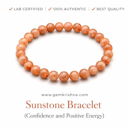 Sunstone Bracelet (Confidence and Positive Energy) premium GemKrishna product cover