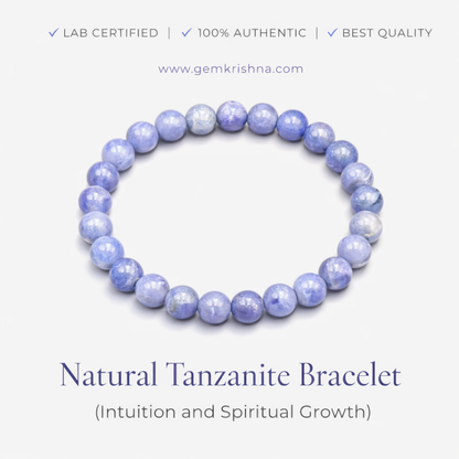Natural Tanzanite Bracelet (Intuition and Spiritual Growth) premium GemKrishna product cover