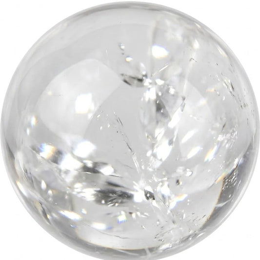 Illustration of a polished white zircon bead; natural colour and pattern vary