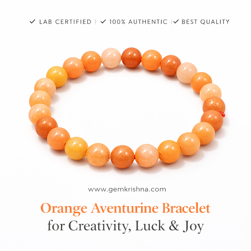 Orange Aventurine Bracelet for Creativity, Luck & Joy premium GemKrishna product cover
