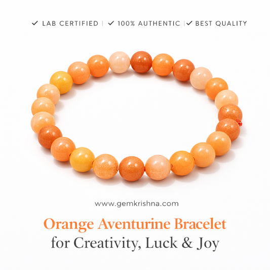Orange Aventurine Bracelet for Creativity, Luck & Joy premium GemKrishna product cover