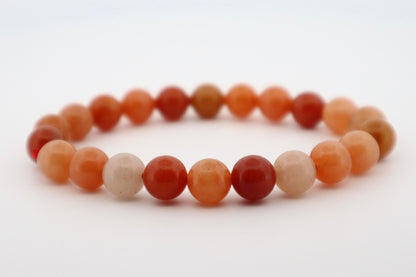 Orange Aventurine Bracelet (Promotes Personal Growth and Motivation) 🧡🌱