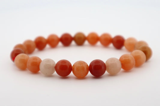 Orange Aventurine Bracelet (Promotes Personal Growth and Motivation) 🧡🌱