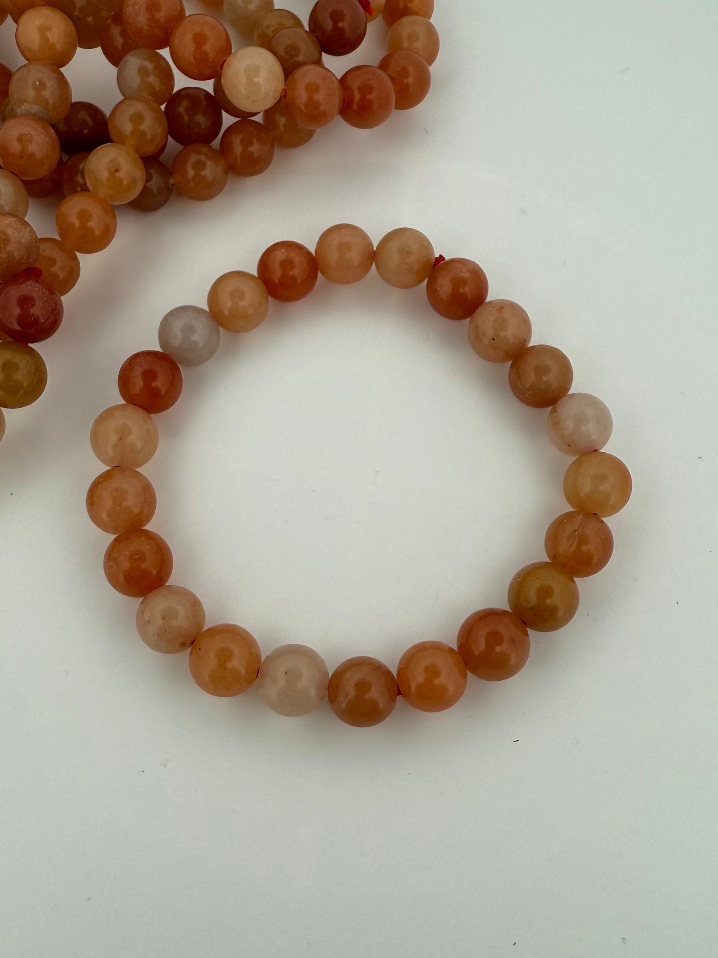 Orange Aventurine Bracelet (Promotes Personal Growth and Motivation) 🧡🌱