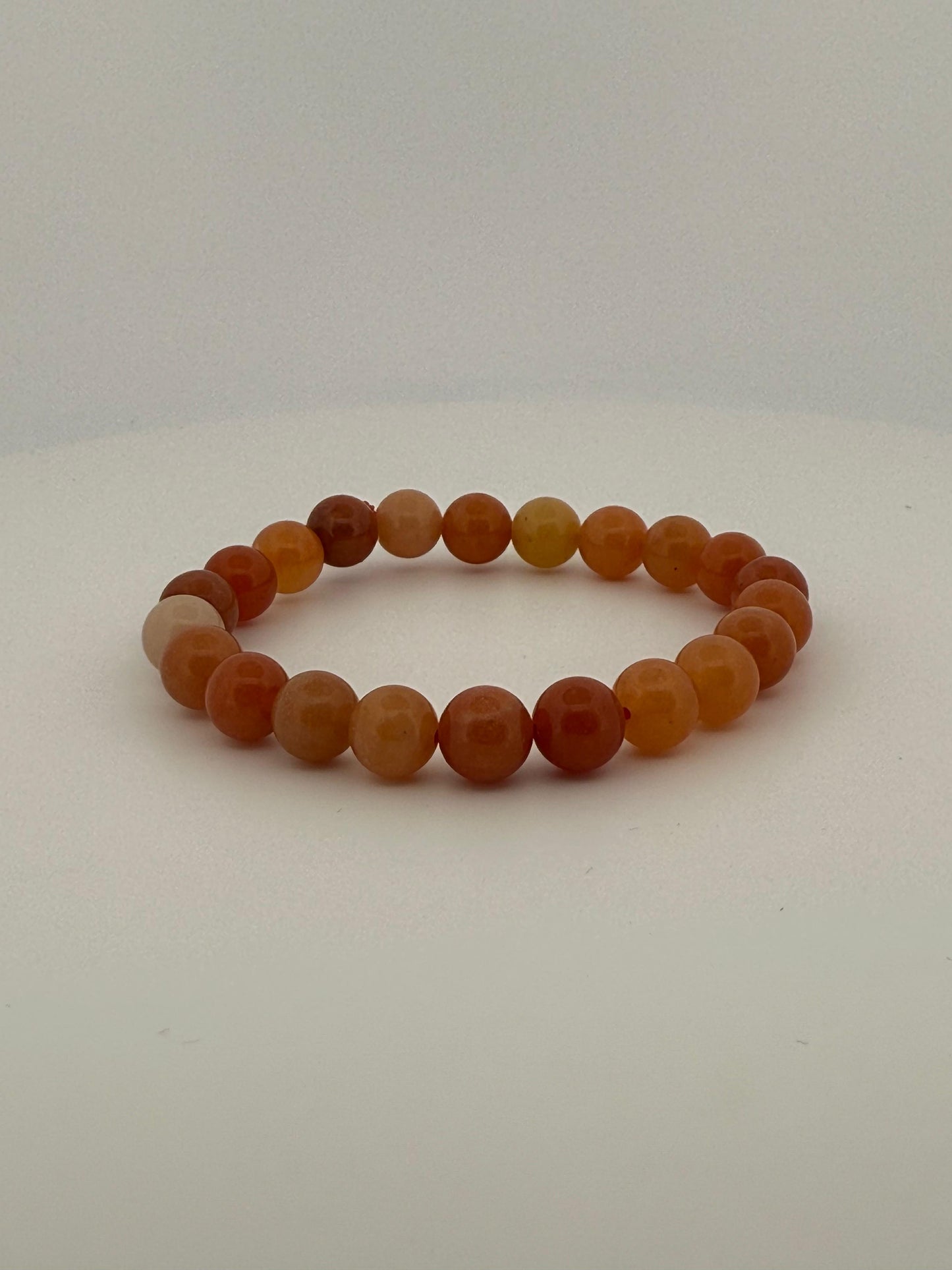 Orange Aventurine Bracelet (Promotes Personal Growth and Motivation) 🧡🌱