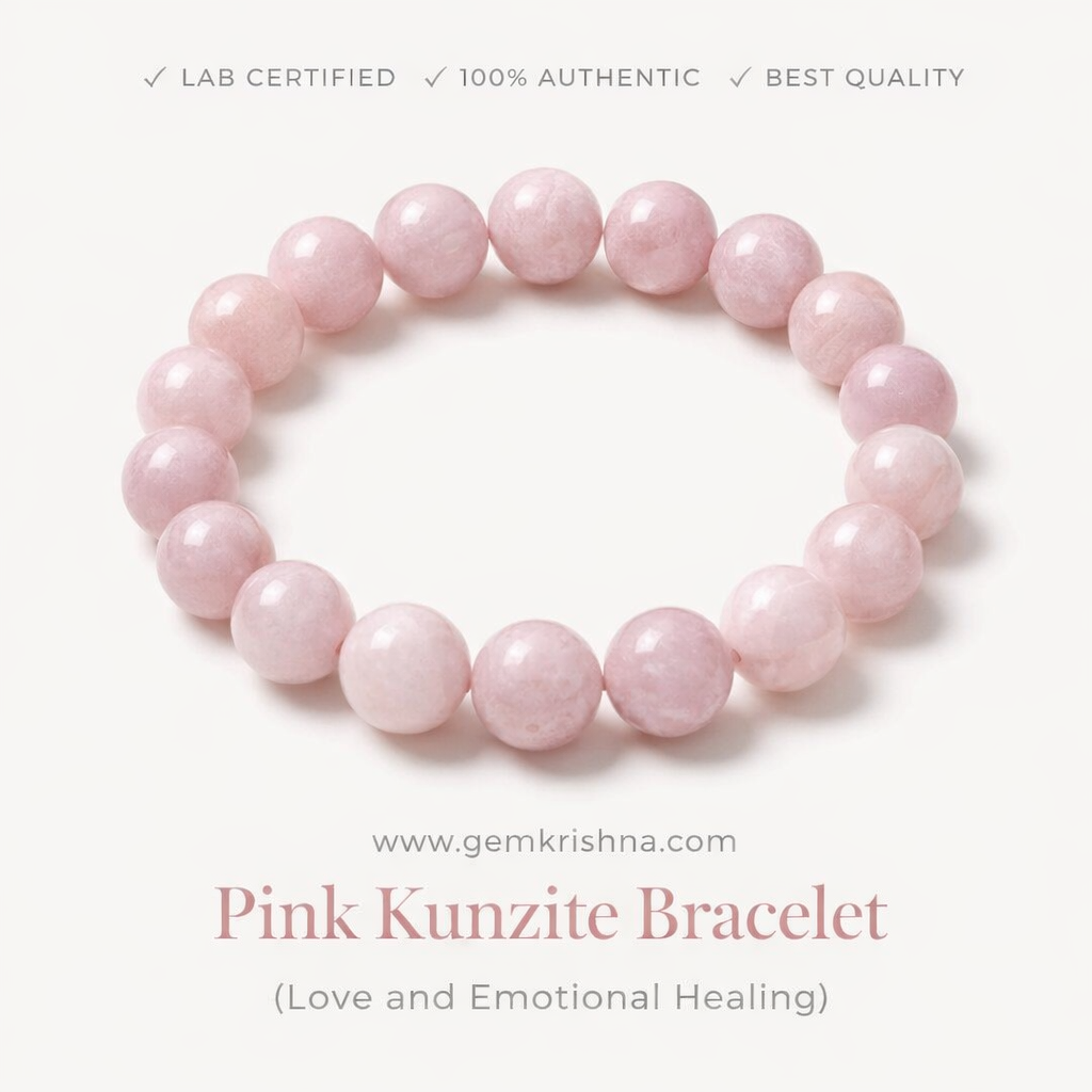 Pink Kunzite Bracelet (Love and Emotional Healing) premium GemKrishna product cover