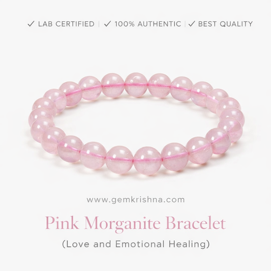 Pink Morganite Bracelet (Love and Emotional Healing) premium GemKrishna product cover