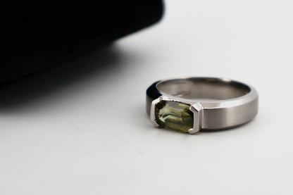 Natural Alexandrite Platinum Ring (Color Changing Stone)