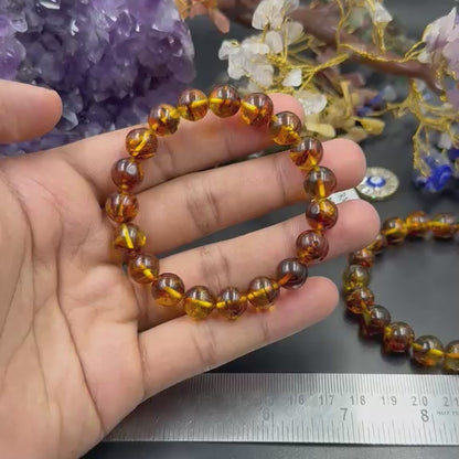 10mm Amber Bracelet (Positivity, Warmth & Emotional Balance)