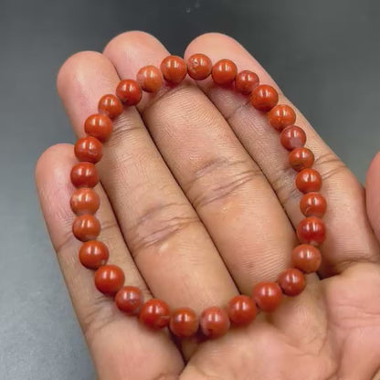Red Jasper 6mm Bracelet (Strength & Courage)