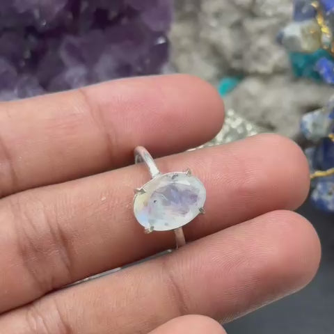 Natural Moonstone Ring (Adjustable)