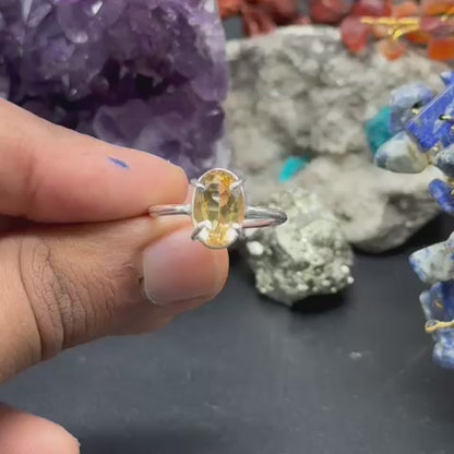Natural Citrine Ring (Adjustable)