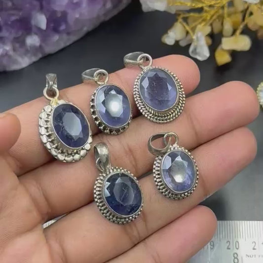 Iolite 925 Silver Locket (Intuition & Clear Vision)