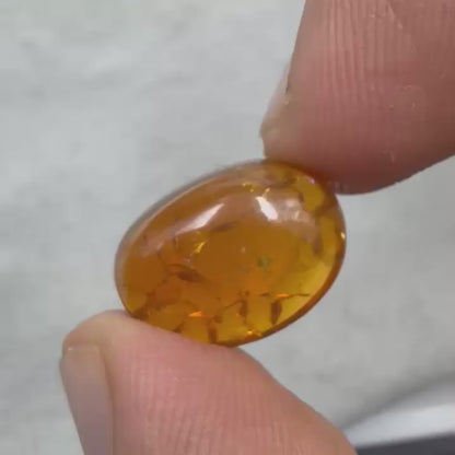 Natural Fire Opal  Oval Cabochon cut  7.48carat  CSFROP17008