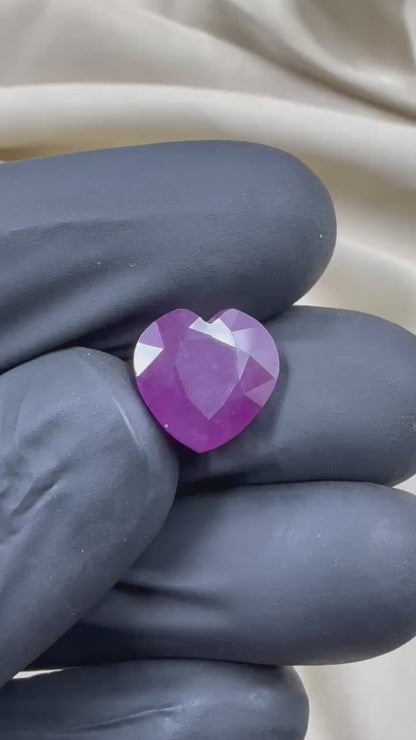 Natural Corundum Heart Cut Corundum Ruby