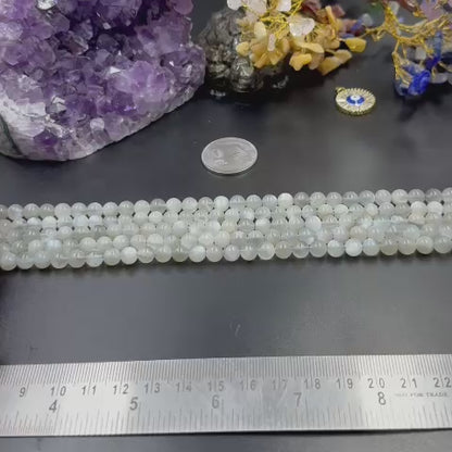 Gray Moonstone Bracelet/Mala (Intuition & Emotional Balance)