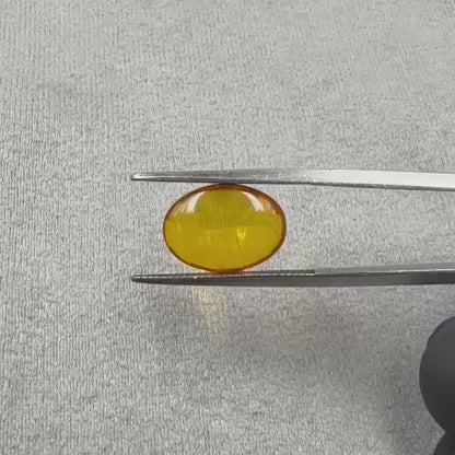 Natural Amber  Oval Cabochon Stone  1.63 carat