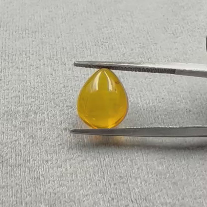 Natural Amber  Pear Cabochon Stone  1.81 carat