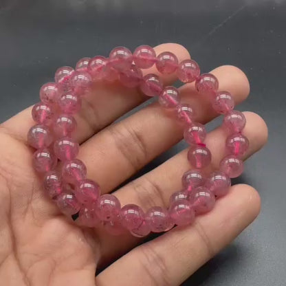 Strawberry Quartz AAA Bracelet (Love & Emotional Balance)