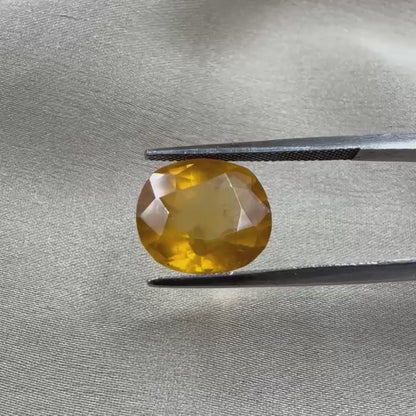 Hessonite garnet (Gomed)  Oval Cut Stone 8.06 carat