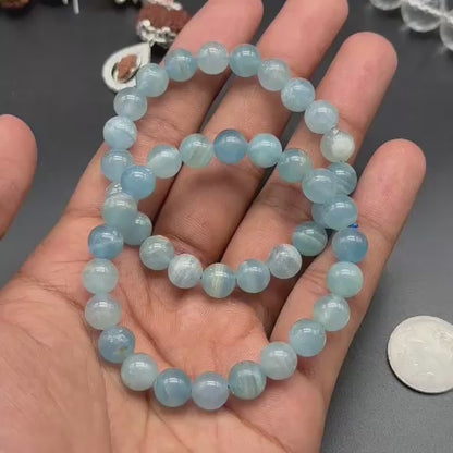 Blue Calcite AAA Bracelet (Calmness & Emotional Healing)