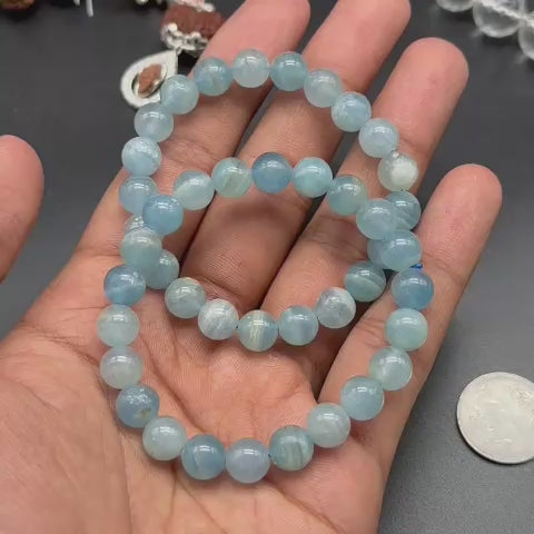 Blue Calcite AAA Bracelet (Calmness & Emotional Healing)