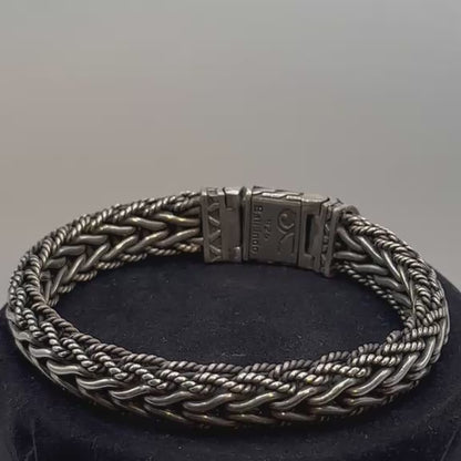 925 Silver Men’s Multi-Row Braided Bracelet (Strength & Unity) (81.56 Gram)