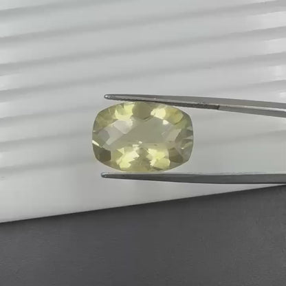 Natural Praseolite Quartz  11.95 carat  Yellowish Green color  csmgb019