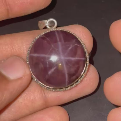 33 Gram Star Garnet 925 Silver Locket (Protection & Grounding)